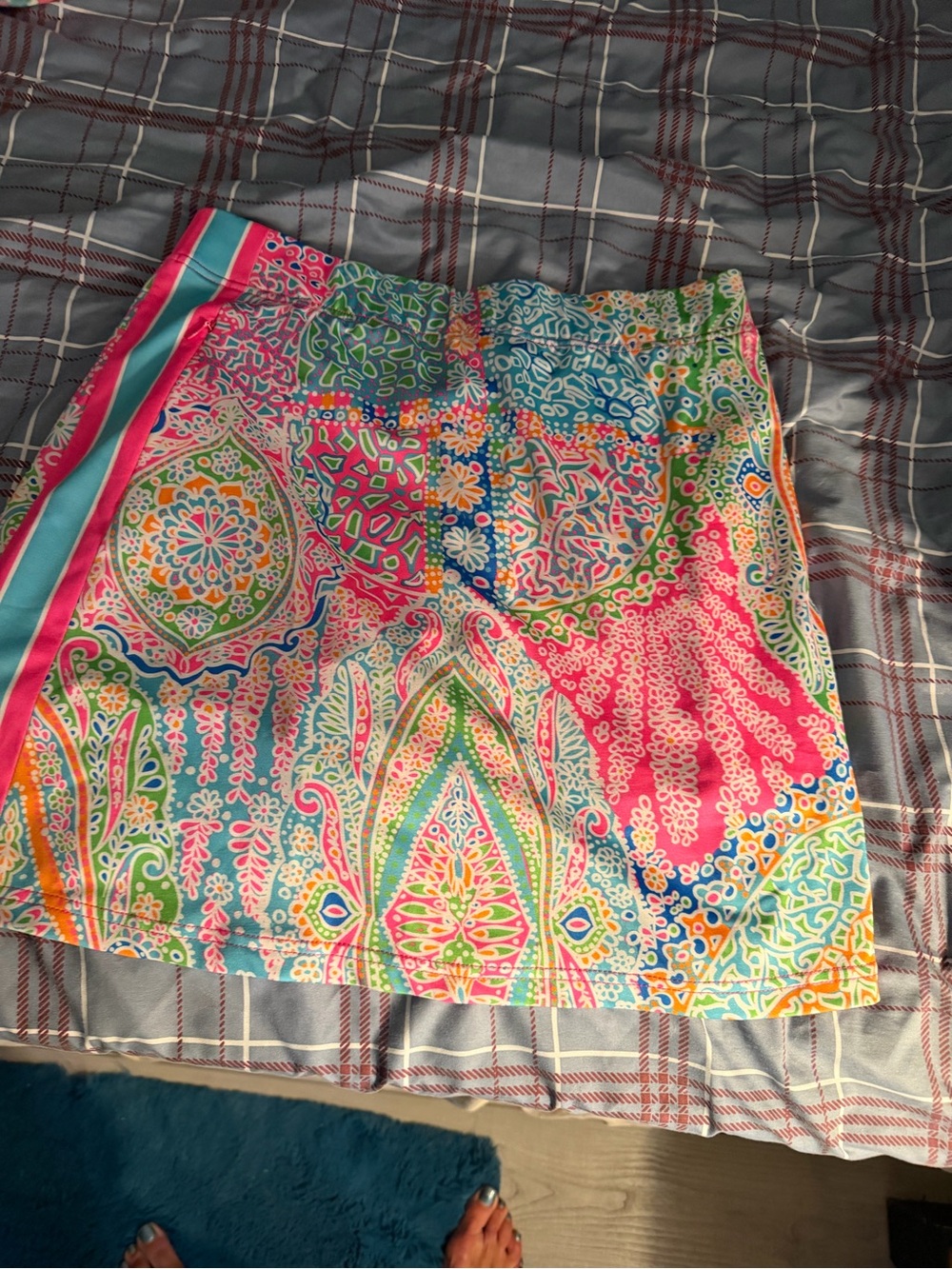 Gretchen Scott Vibrant Multicolor Paisley Print Women's Skort small